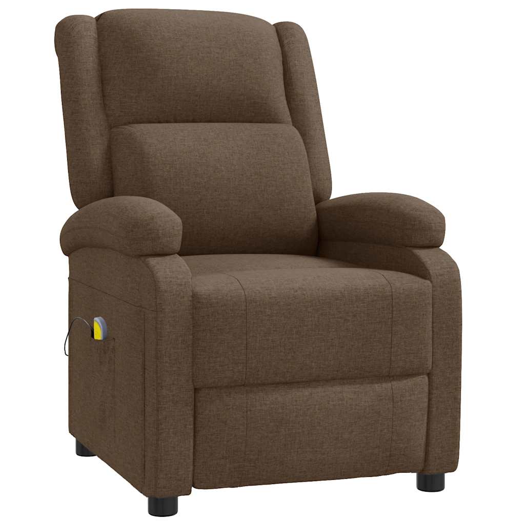 Masážní Křeslo Hnědé Textil