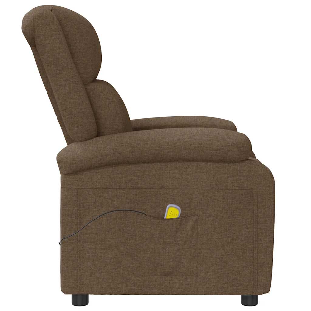 Masážní Křeslo Hnědé Textil