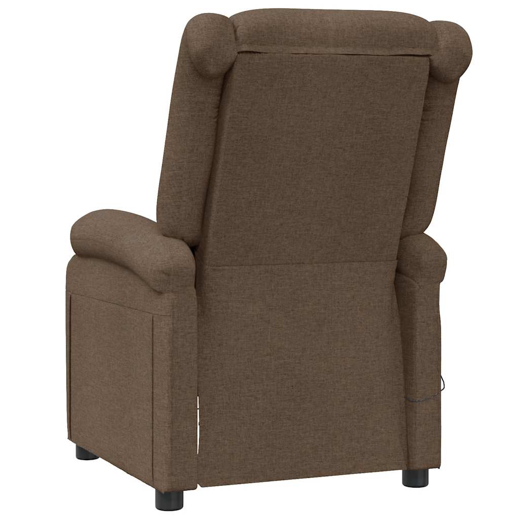 Masážní Křeslo Hnědé Textil