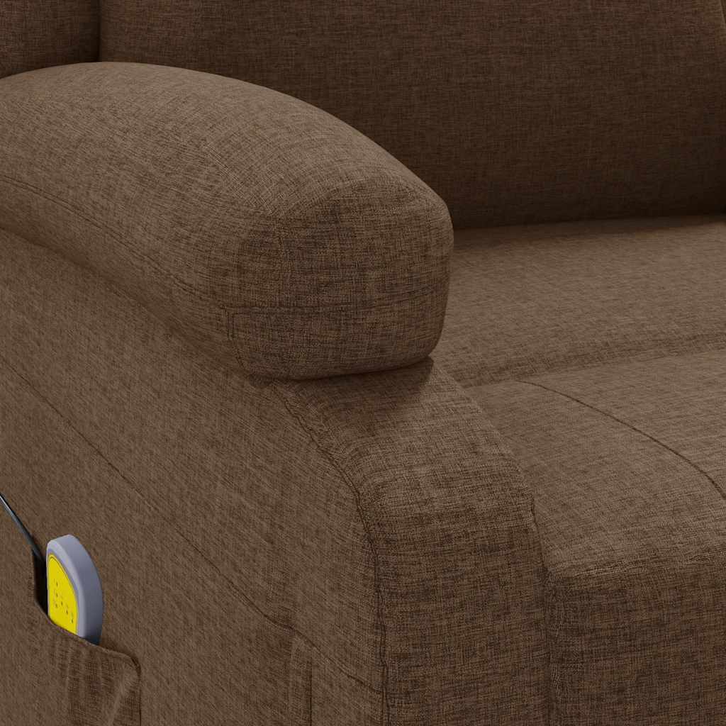 Masážní Křeslo Hnědé Textil