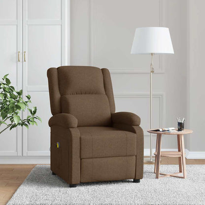 Masážní Křeslo Hnědé Textil