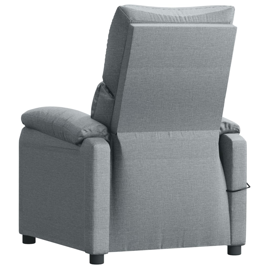 Masážní Křeslo Světle Šedé Textil