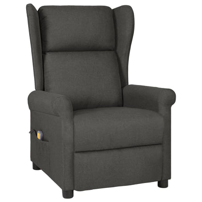 Masážní Křeslo Tmavě Šedé Textil