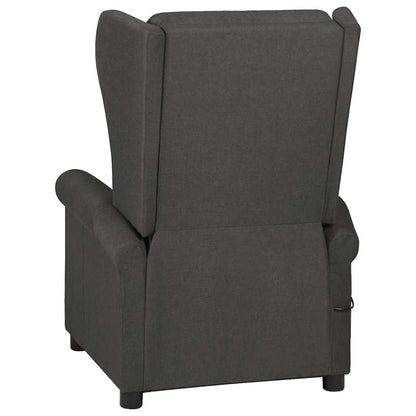 Masážní Křeslo Tmavě Šedé Textil