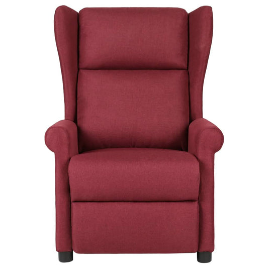 Masážní Křeslo Vínové Textil