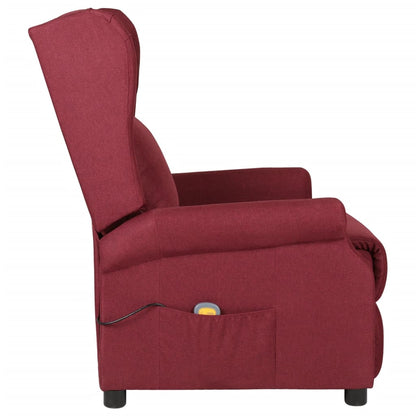 Masážní Křeslo Vínové Textil