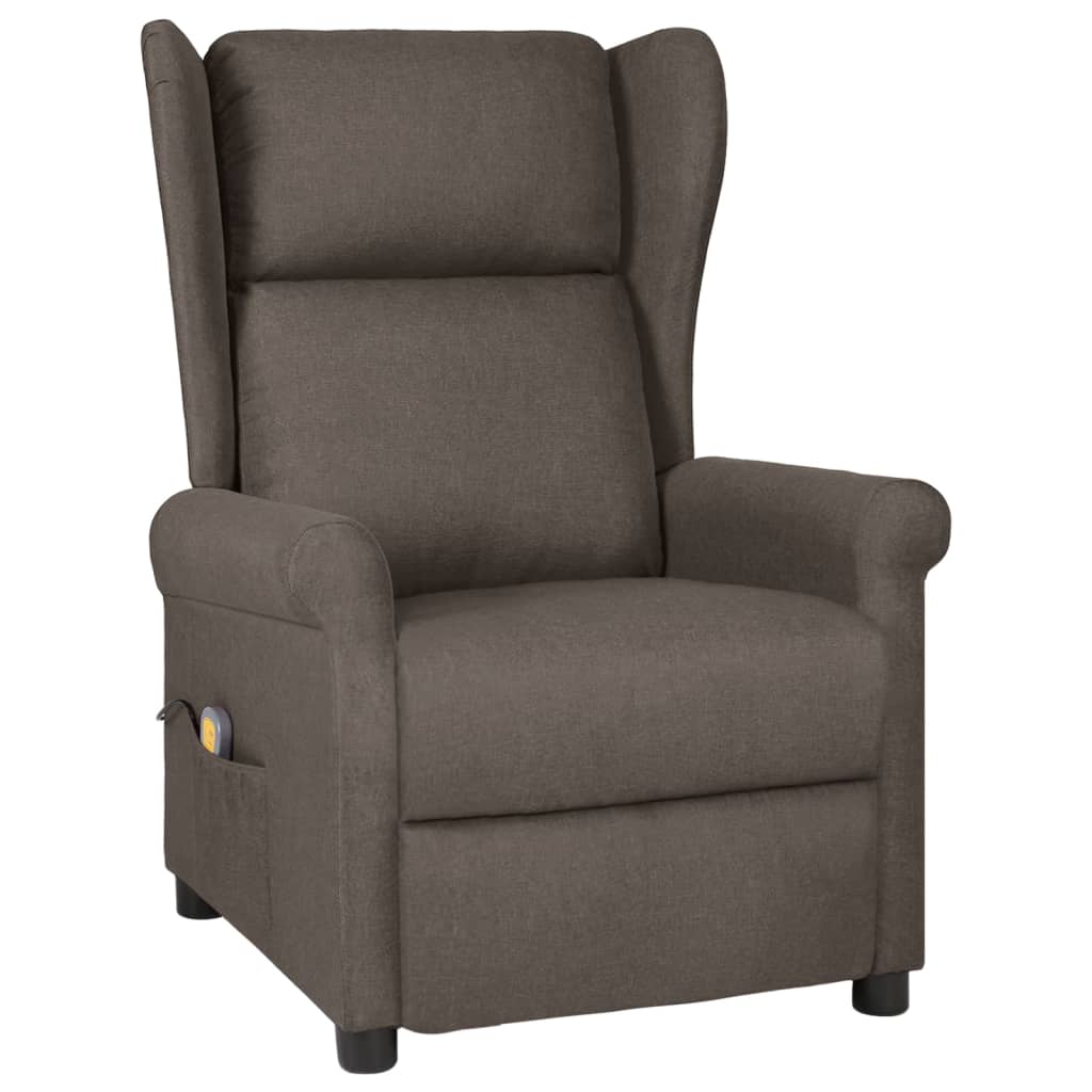 Masážní Křeslo Tmavě Šedé Textil