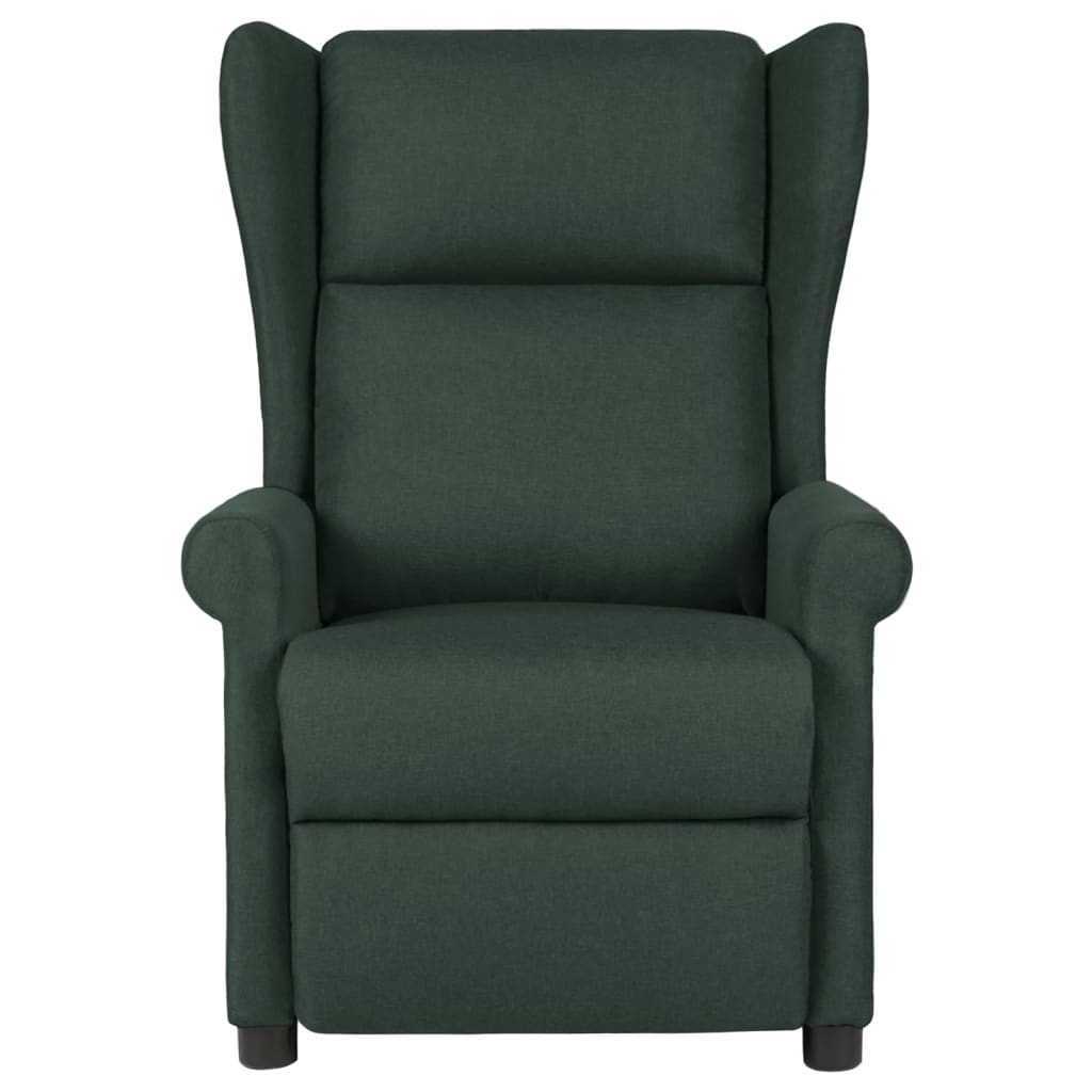 Masážní Křeslo Tmavě Zelené Textil