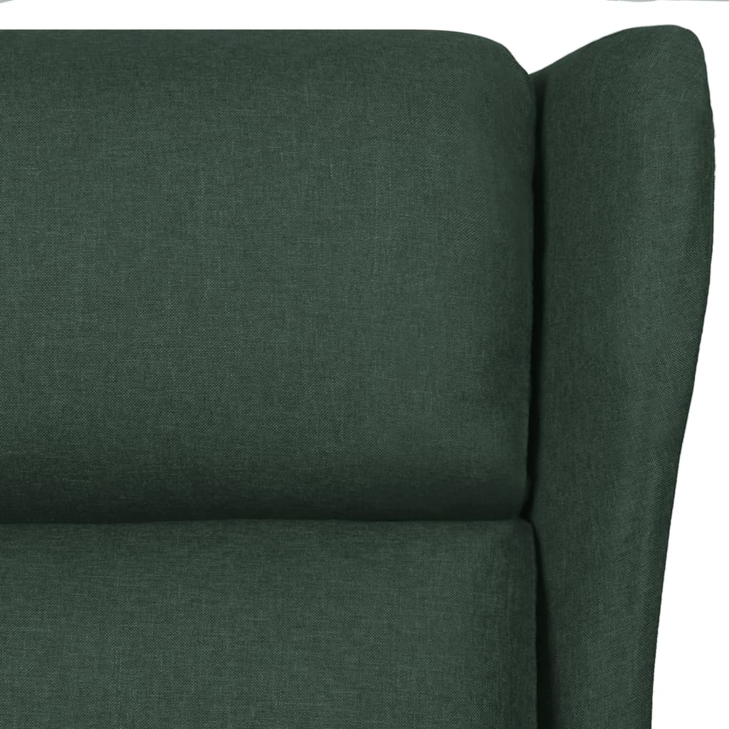 Masážní Křeslo Tmavě Zelené Textil