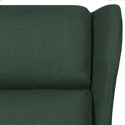 Masážní Křeslo Tmavě Zelené Textil