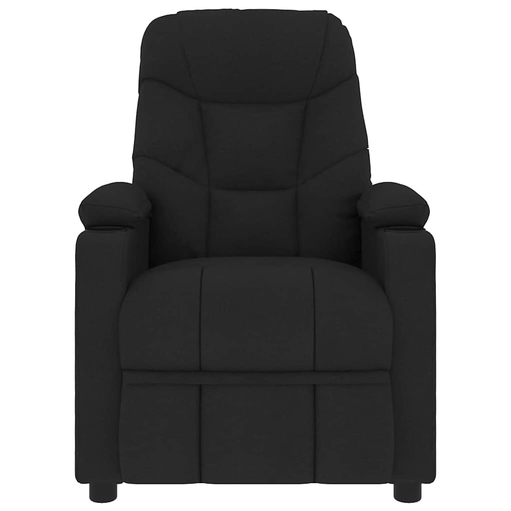 Polohovací Křeslo Černé Textil