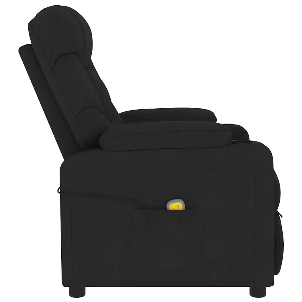 Polohovací Křeslo Černé Textil