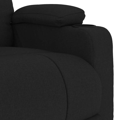 Polohovací Křeslo Černé Textil