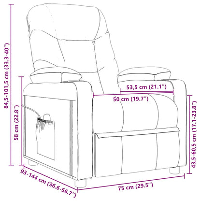Polohovací Křeslo Černé Textil