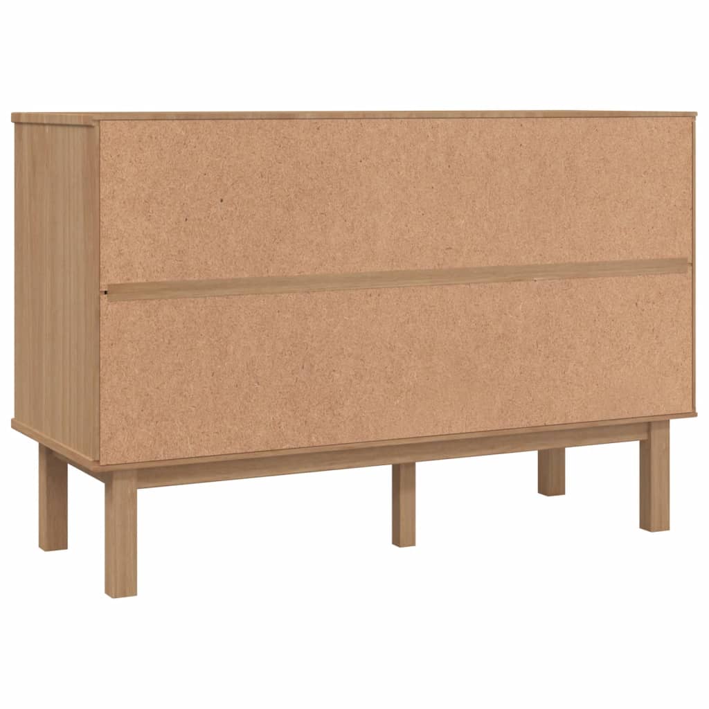 Zásuvková Komoda Otta Hnědá A Šedá 111X43X73,5 Cm Borové Dřevo