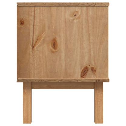 Tv Skříňka Otta Hnědá A Šedá 113,5X43X57 Cm Masivní Borovice