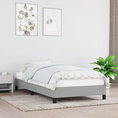 Rám Postele Bez Matrace Světle Šedý Textil Světle Šedá