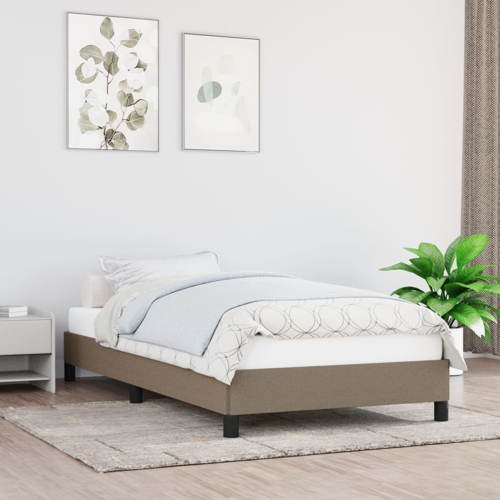 Rám Postele Bez Matrace Textil Taupe