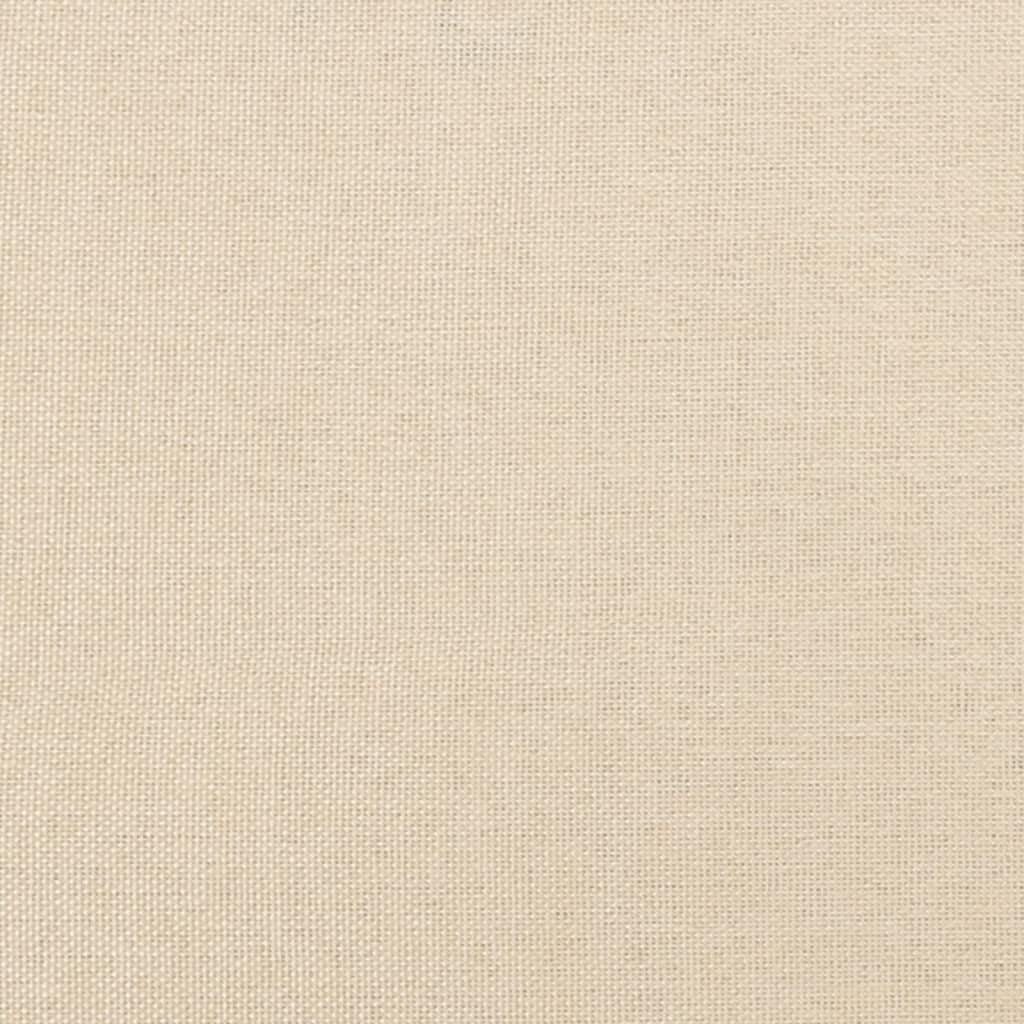 Rám Postele Bez Matrace Krémový Textil Krémová