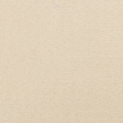 Rám Postele Bez Matrace Krémový Textil Krémová