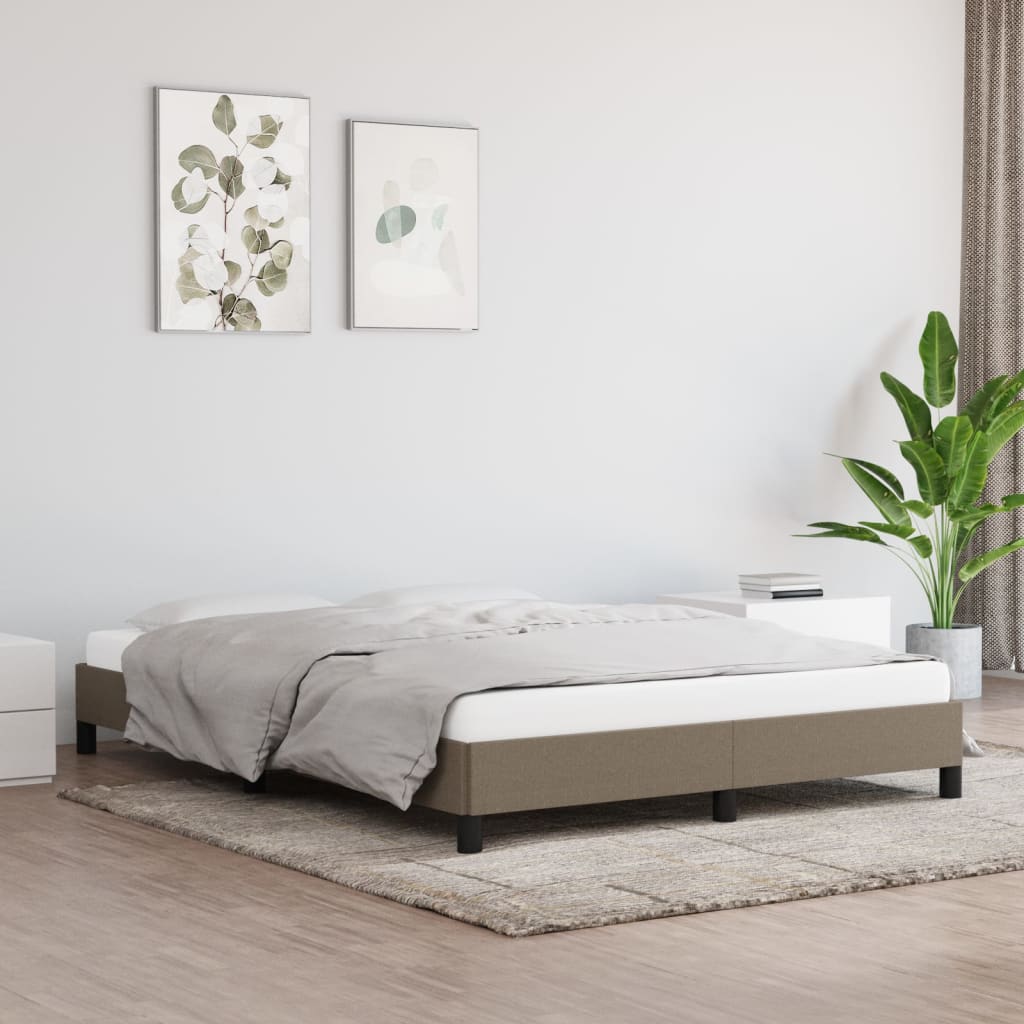 Rám Postele Bez Matrace Textil Taupe