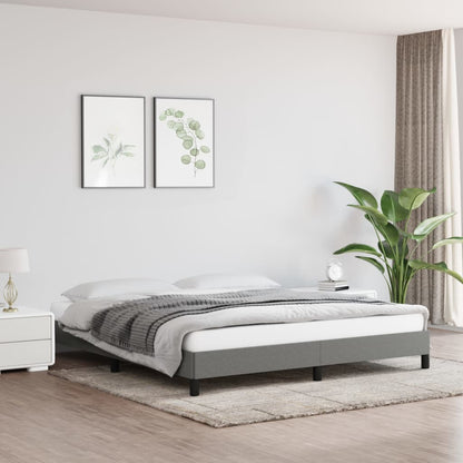 Rám Postele Bez Matrace Tmavě Šedý Textil Tmavě Šedá