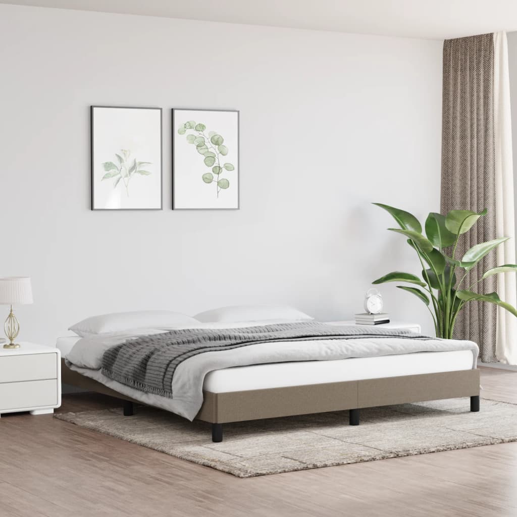 Rám Postele Bez Matrace Textil Taupe