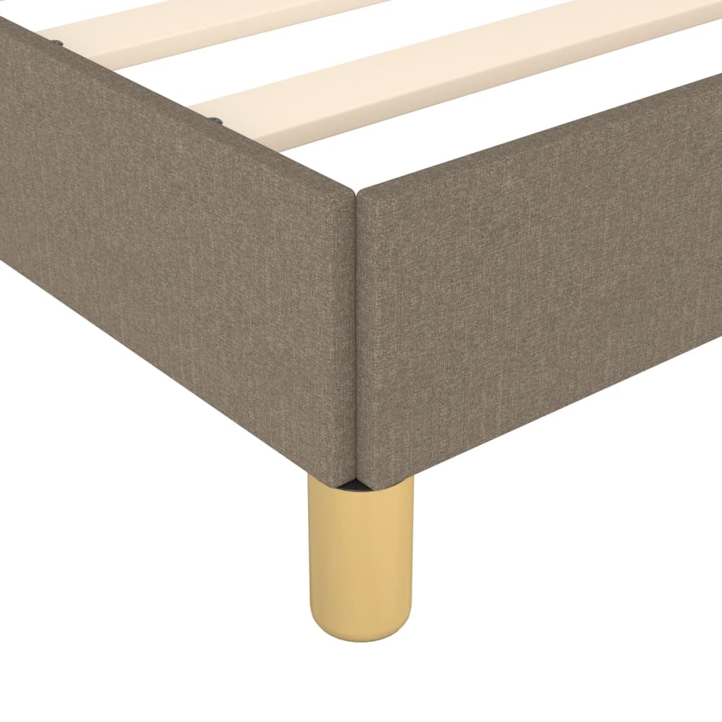 Rám Postele Bez Matrací Textil Taupe