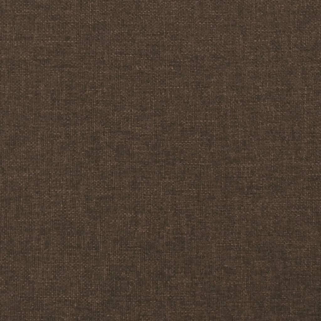 Rám Postele Bez Matrace Tmavě Hnědý Textil Tmavě Hnědá