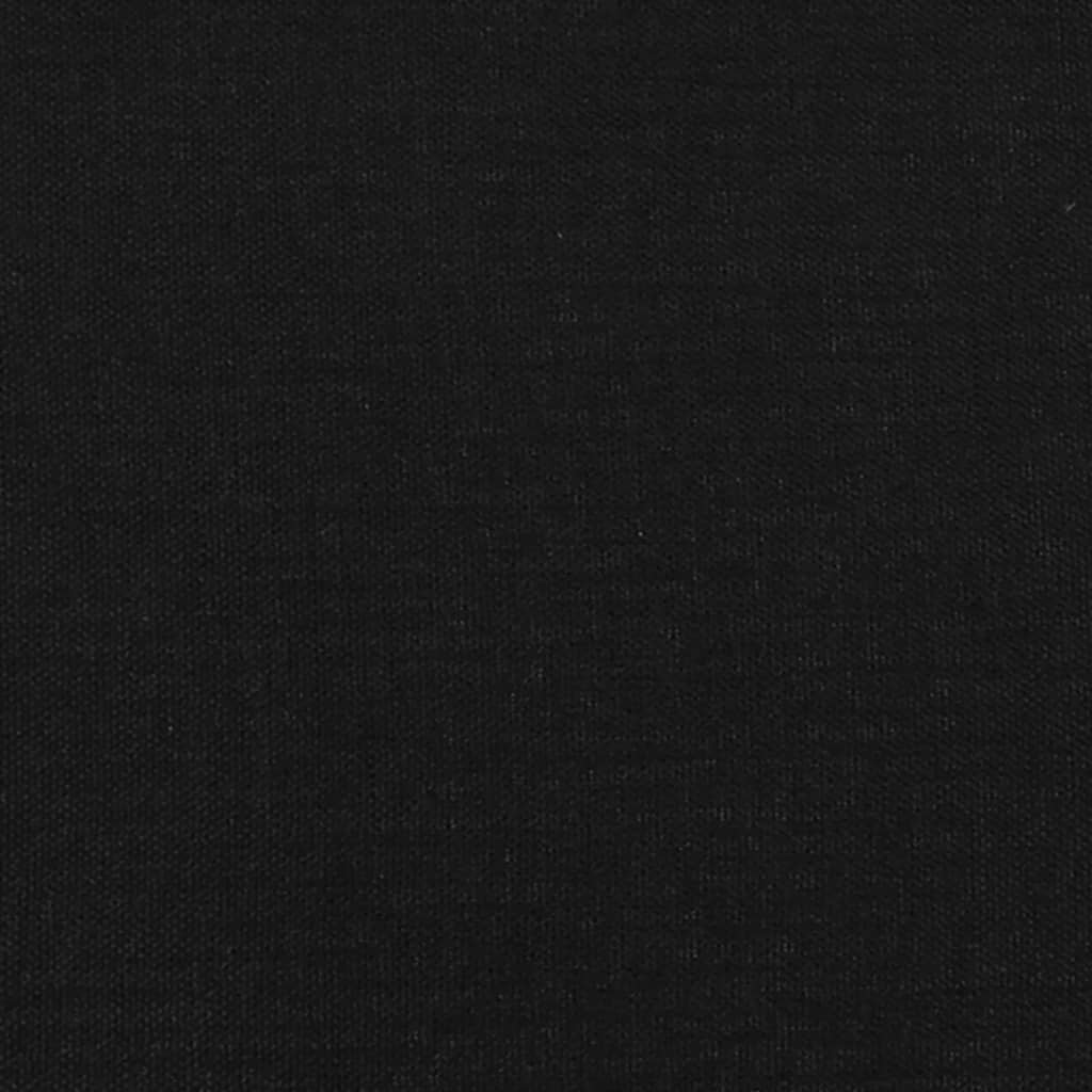 Rám Postele Bez Matrace Černý Textil Černá