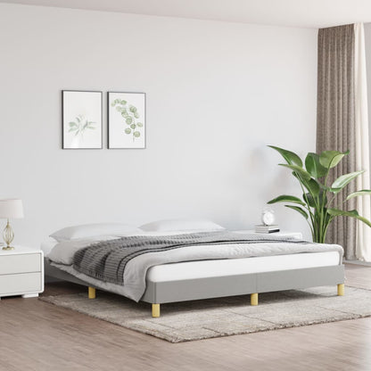 Rám Postele Bez Matrace Světle Šedý Textil Světle Šedá