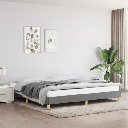 Rám Postele Bez Matrace Tmavě Šedý Textil Tmavě Šedá