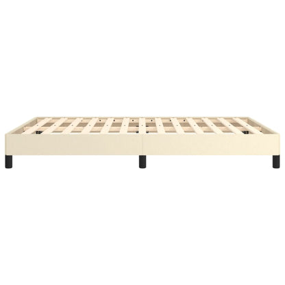 Rám Postele Krémová 140 X 190 Cm Umělá Kůže