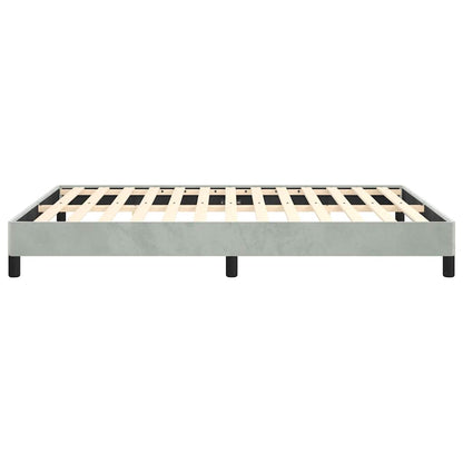 Rám Postele Bez Matrace Světle Šedý 137 X 190 Cm Plný Samet