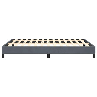 Rám Postele Bez Matrace Tmavě Šedý 137 X 190 Cm Plný Samet