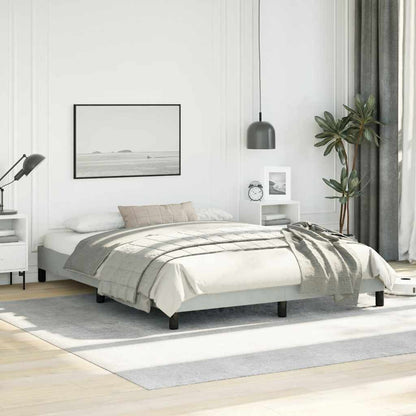 Rám Postele Bez Matrace Světle Šedý 152 X 203 Cm Sametový Queen