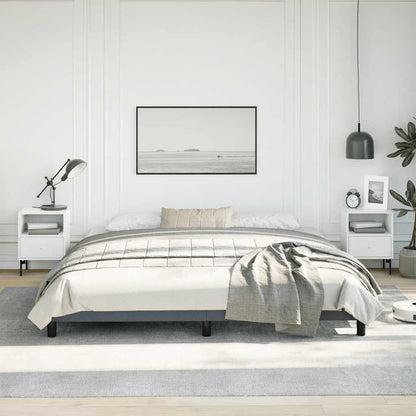 Rám Postele Bez Matrace Tmavě Šedý 193 X 203 Cm Královský Samet