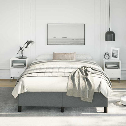 Rám Postele Bez Matrace Tmavě Šedý 137 X 190 Cm Látkový
