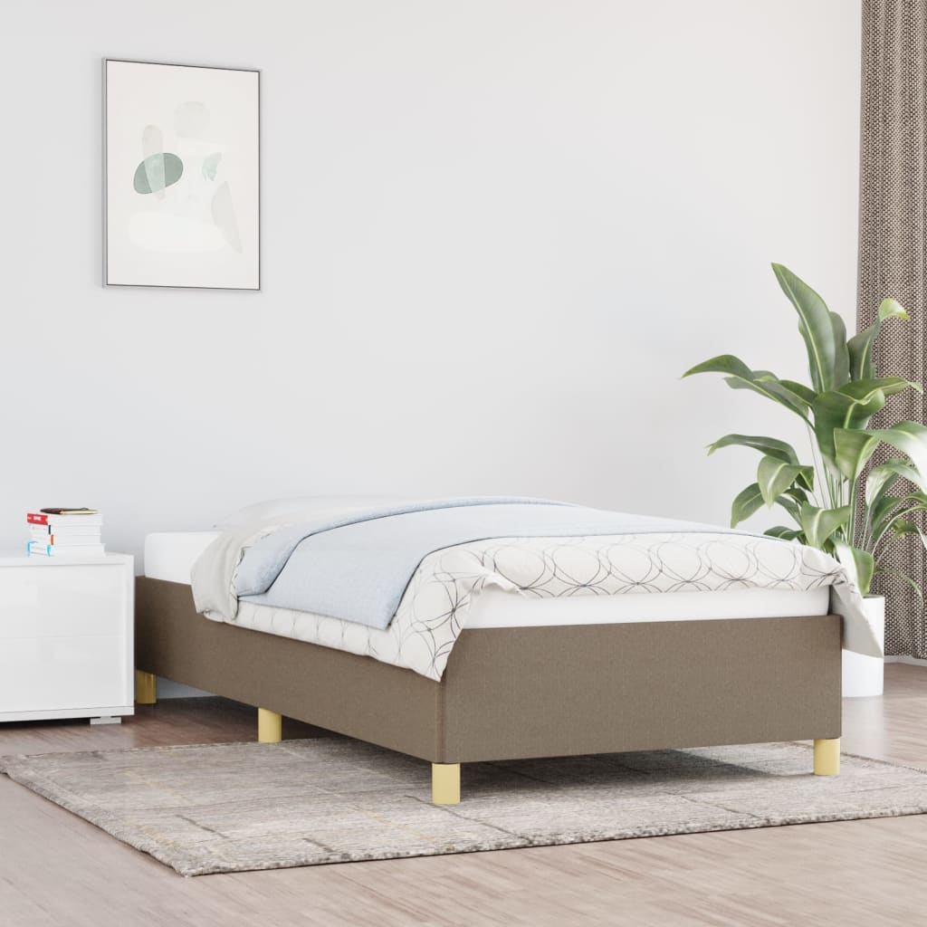Rám Postele Bez Matrací Textil Taupe