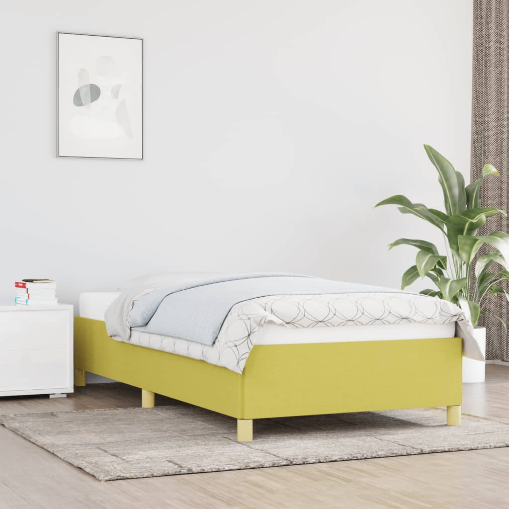 Rám Postele Bez Matrace Zelená 90 X 200 Cm Textil