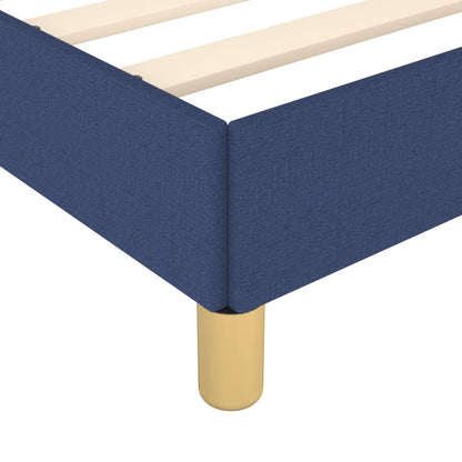 Rám Postele Bez Matrací Textil Modrá