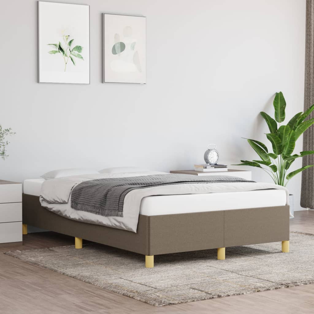 Rám Postele Bez Matrací Textil Taupe