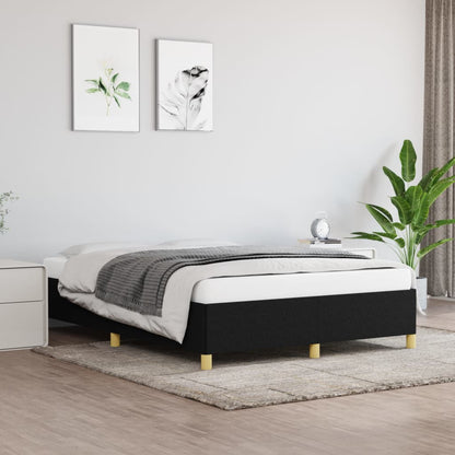 Rám Postele Bez Matrace Černý Textil Černá