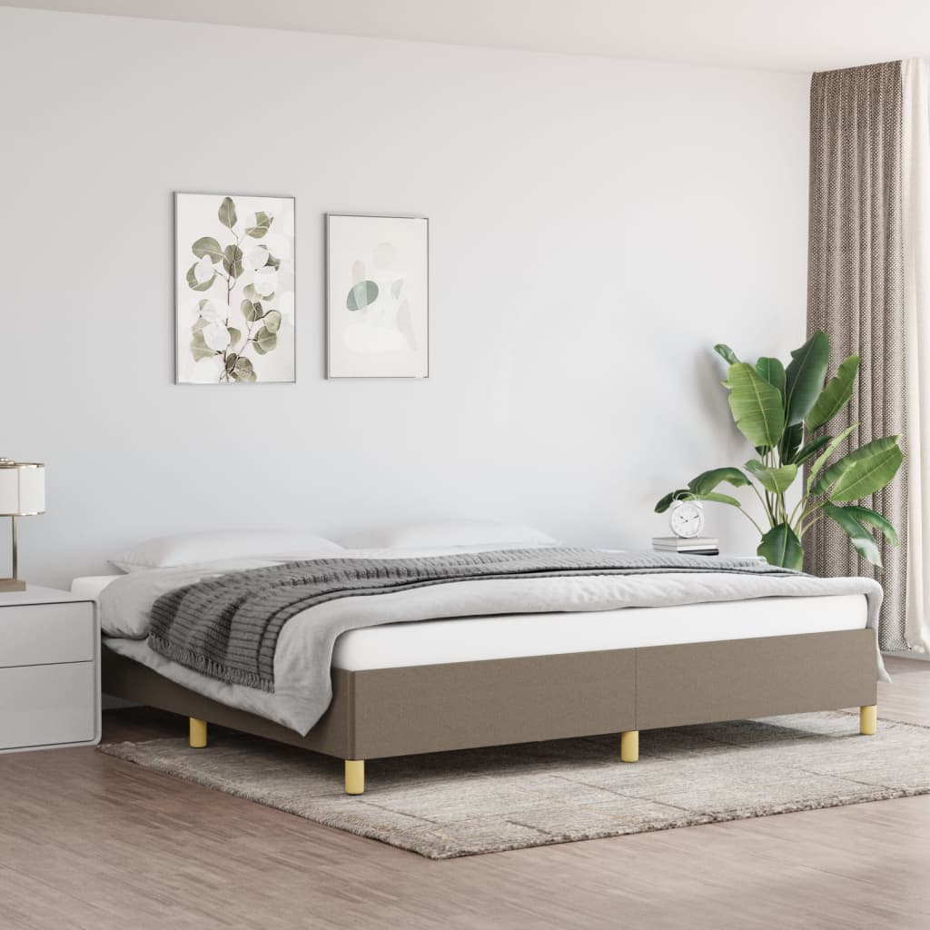 Rám Postele Bez Matrací Textil Taupe