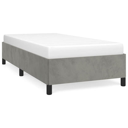 Rám Postele Bez Matrace Světle Šedý 100X203 Cm Twin Xl Sametový