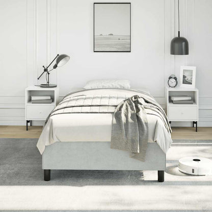 Rám Postele Bez Matrace Světle Šedý 100X203 Cm Twin Xl Sametový