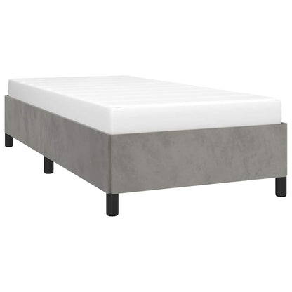 Rám Postele Bez Matrace Světle Šedý 100X203 Cm Twin Xl Sametový