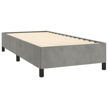 Rám Postele Bez Matrace Světle Šedý 100X203 Cm Twin Xl Sametový