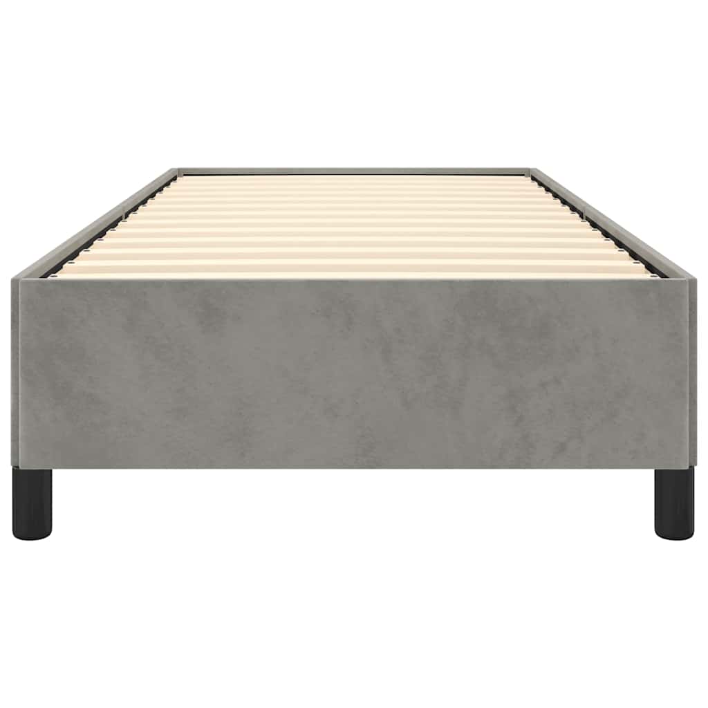 Rám Postele Bez Matrace Světle Šedý 100X203 Cm Twin Xl Sametový