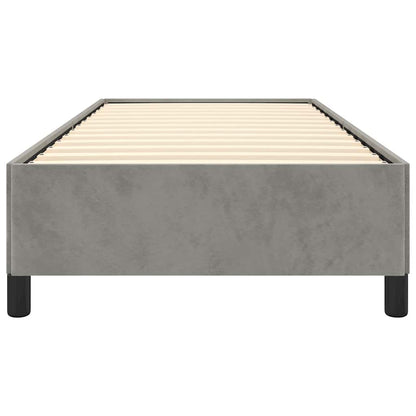 Rám Postele Bez Matrace Světle Šedý 100X203 Cm Twin Xl Sametový